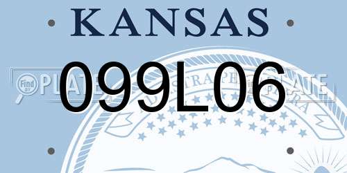 099L06 Kansas License Plate