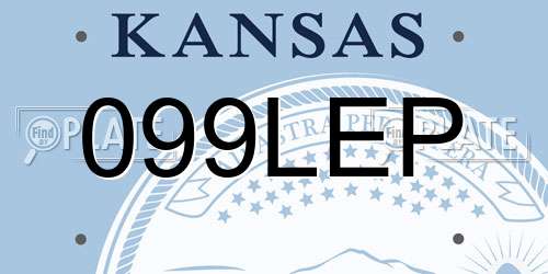 099LEP Kansas License Plate