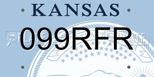 099RFR Kansas License Plate