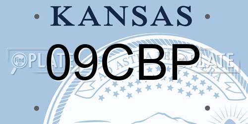 09CBP Kansas License Plate