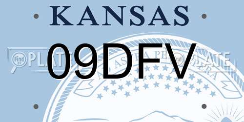 09DFV Kansas License Plate