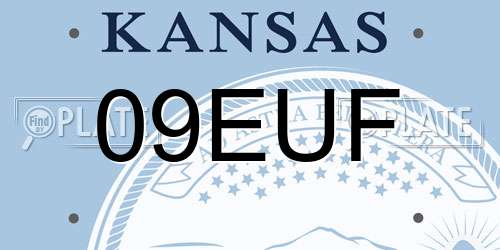 09EUF Kansas License Plate
