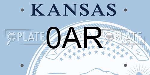 0AR Kansas License Plate