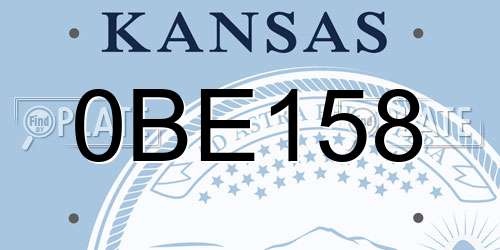 0BE158 Kansas License Plate