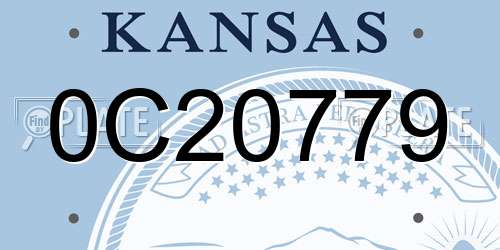 0C20779 Kansas License Plate