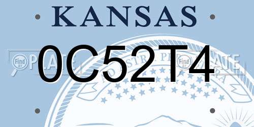 0C52T4 Kansas License Plate