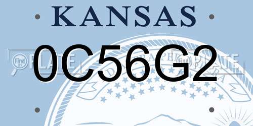 0C56G2 Kansas License Plate