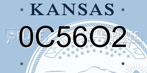 0C56O2 Kansas License Plate