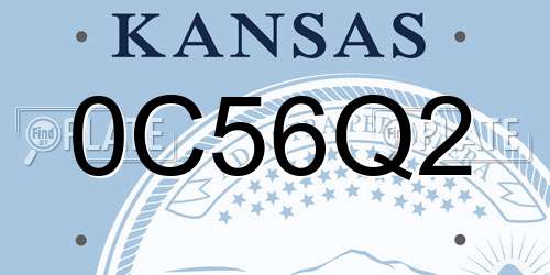 0C56Q2 Kansas License Plate