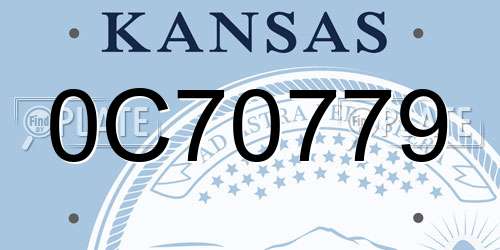 0C70779 Kansas License Plate