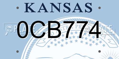 0CB774 Kansas License Plate