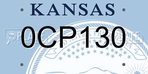 0CP130 Kansas License Plate
