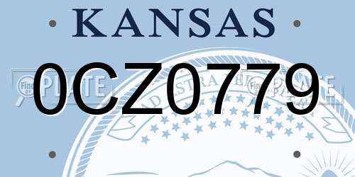 0CZ0779 Kansas License Plate