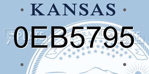 0EB5795 Kansas License Plate