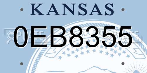 0EB8355 Kansas License Plate