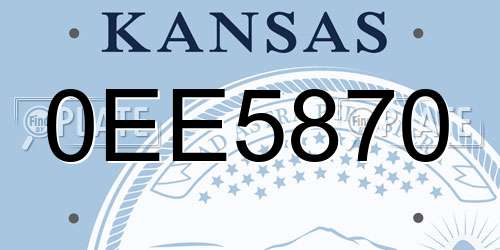 0EE5870 Kansas License Plate