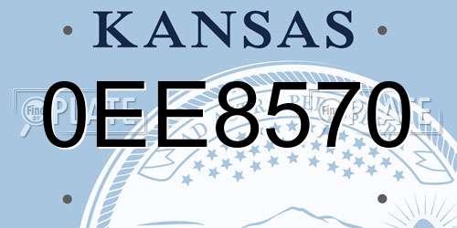0EE8570 Kansas License Plate