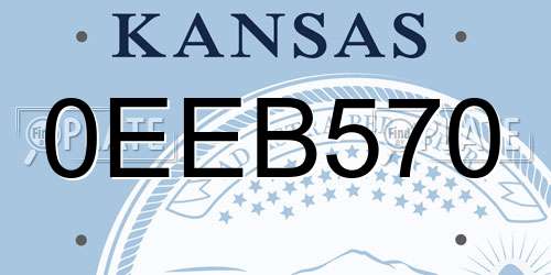 0EEB570 Kansas License Plate
