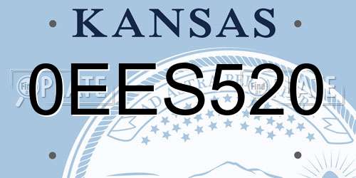 0EES520 Kansas License Plate