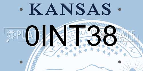 0INT38 Kansas License Plate