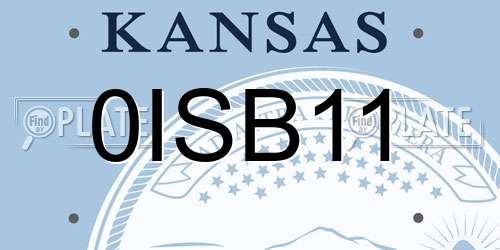 0ISB11 Kansas License Plate