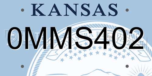 0MMS402 Kansas License Plate