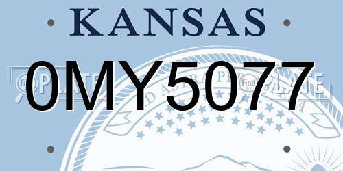0MY5077 Kansas License Plate
