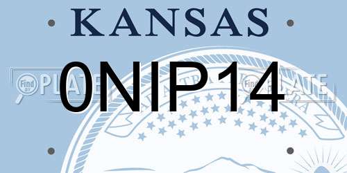 0NIP14 Kansas License Plate