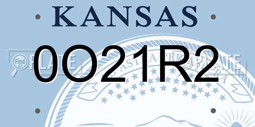 0O21R2 Kansas License Plate