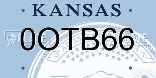 0OTB66 Kansas License Plate