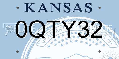0QTY32 Kansas License Plate