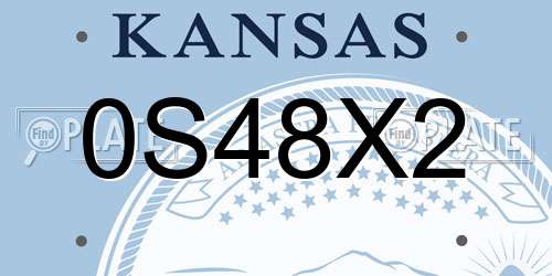 0S48X2 Kansas License Plate