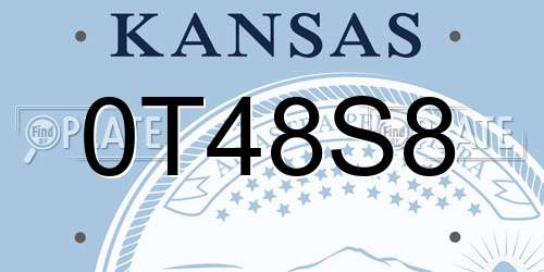 0T48S8 Kansas License Plate