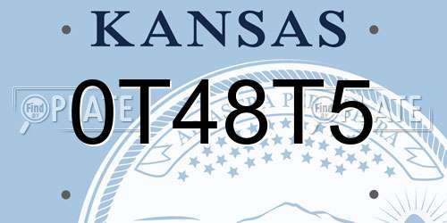 0T48T5 Kansas License Plate