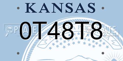 0T48T8 Kansas License Plate