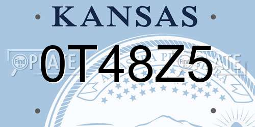 0T48Z5 Kansas License Plate