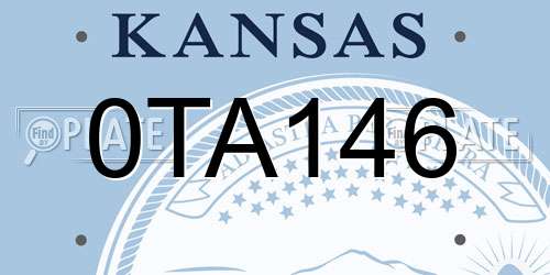0TA146 Kansas License Plate