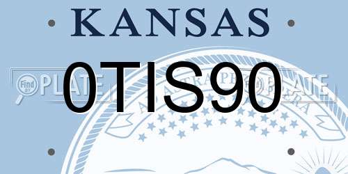 0TIS90 Kansas License Plate