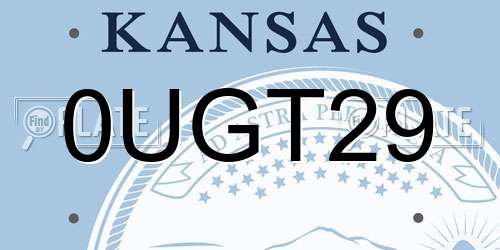 0UGT29 Kansas License Plate