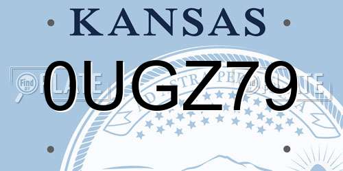 0UGZ79 Kansas License Plate