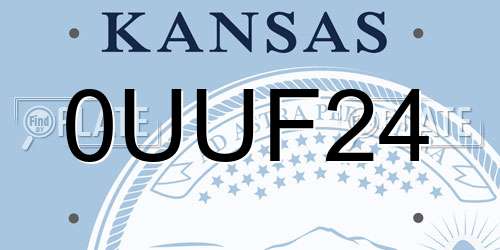 0UUF24 Kansas License Plate