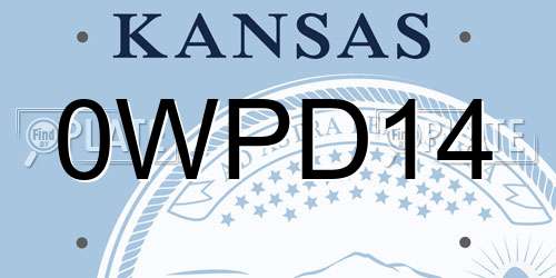 0WPD14 Kansas License Plate