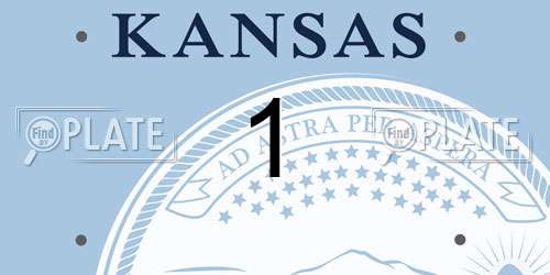 1 Kansas License Plate