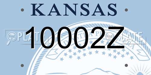 10002Z Kansas License Plate
