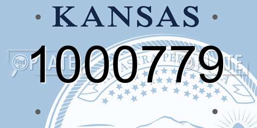 1000779 Kansas License Plate