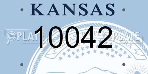 10042 Kansas License Plate