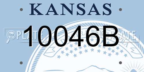 10046B Kansas License Plate