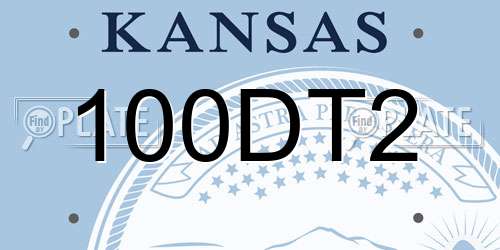 100DT2 Kansas License Plate