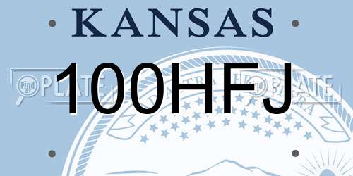 100HFJ Kansas License Plate