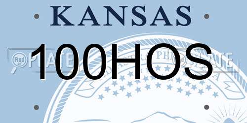 100HOS Kansas License Plate